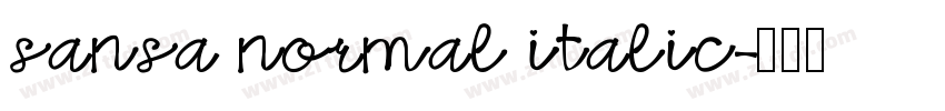 sansa normal italic字体转换